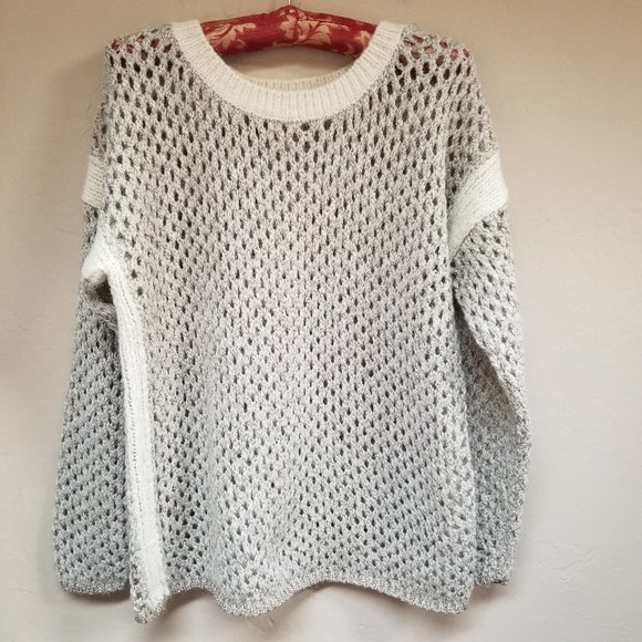 Sundance Sweaters - Sundance Open Knit Metallic Pullover Sweater